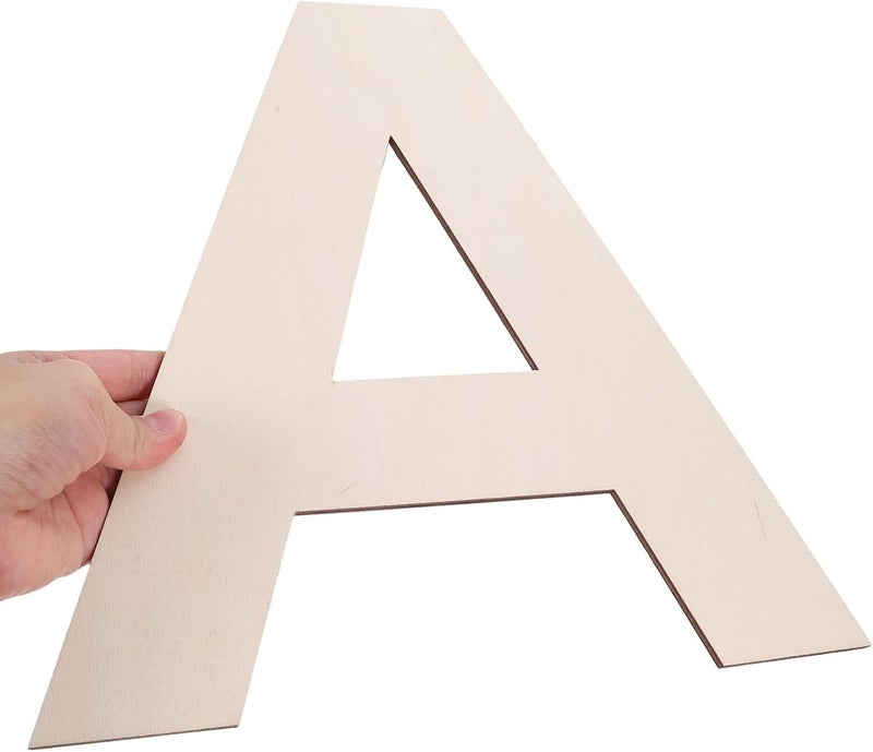 VILLCASE 2pcs Unfinished Wooden Letter A Craft Blanks 30cm DIY Wedding Wood Letters Wall Decor for Home and Event Decoration - Image 4
