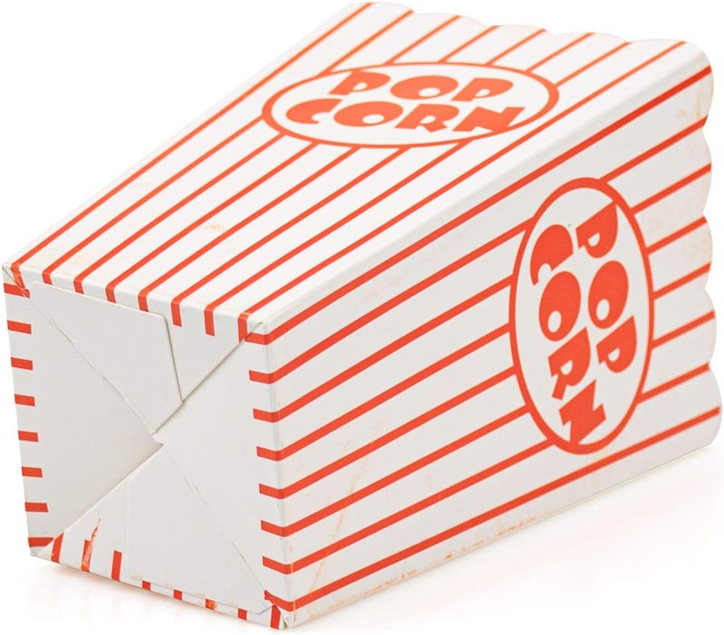 Bekith 100 Pack Paper Open-Top Popcorn Box, Popcorn Containers Striped Red and White, Great for Movie Theater Party - Image 4