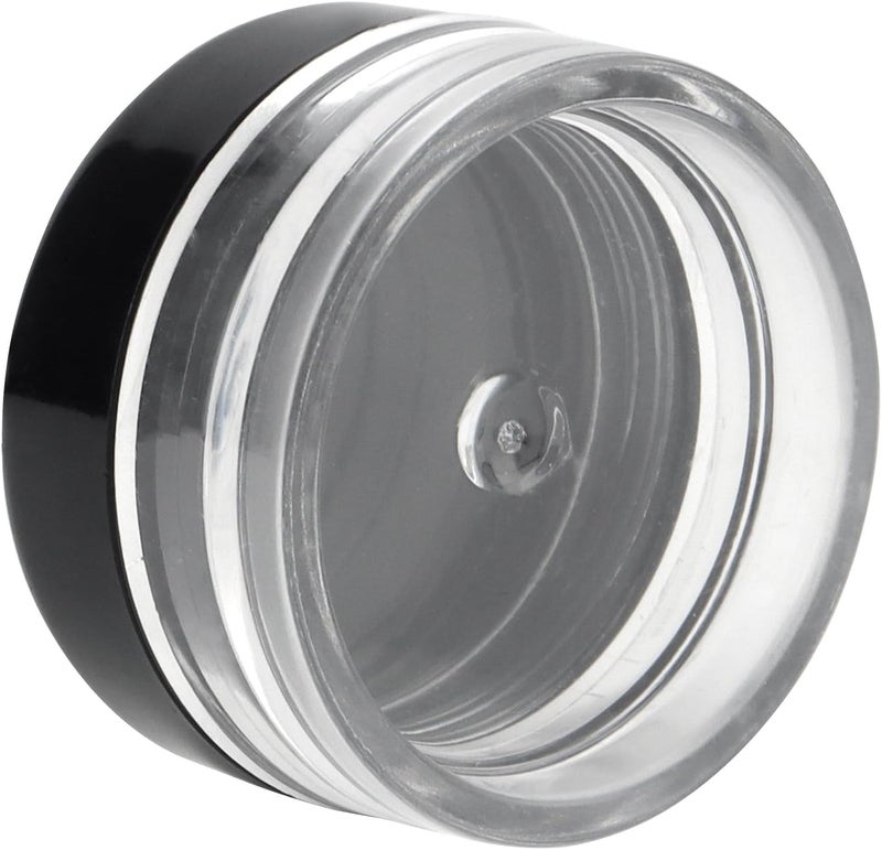 SHEUTSAN 200 Pack 3 Gram Plastic Jars with Black Lids 3ml Plastic Makeup Sample Containers Empty Clear Containers for Samples Make Up - Image 5