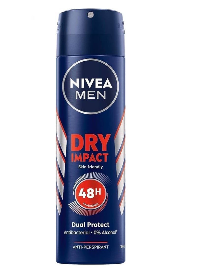 Nivea مزيل العرق نيفيا للرجال 48 ساعة تأثير جاف بخاخ 150 مل