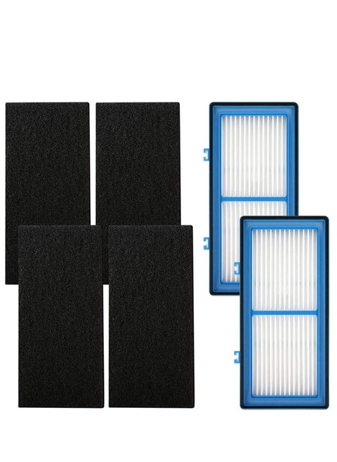 Replacement HEPA Filter for Holmes AER1 Series Total Air HAPF30AT and HAP242-NUC (2 Filters + 4 Carbon Booster Filters)