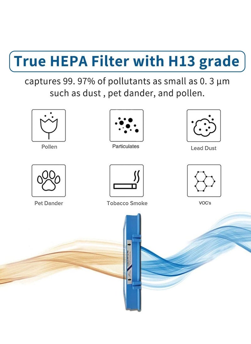Replacement HEPA Filter for Holmes AER1 Series Total Air HAPF30AT and HAP242-NUC (2 Filters + 4 Carbon Booster Filters)