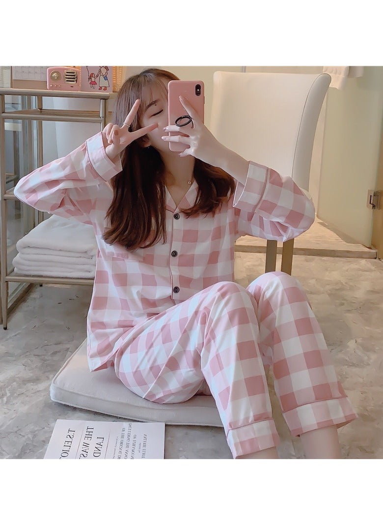Womens Pajamas Set 2 Piece Button Down Pjs Soft Long Sleeve Top and Pants Sleepwear Set Girls  Lounge Sets