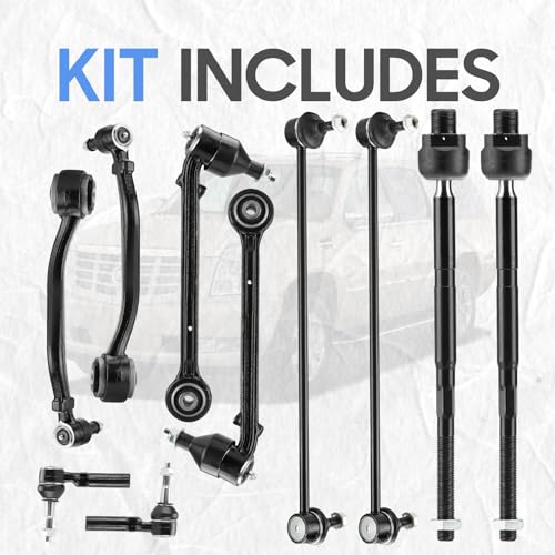 ILONPA ذراع التحكم الأمامي السفلي الأمامي والخلفي + روابط قضيب التوازن + قضبان الربط الخارجية لمجموعة تعليق لسيارة شيفروليه كامارو V8 6.2L V6 3.6L من 2010-2015 (10 قطع) - Image 4