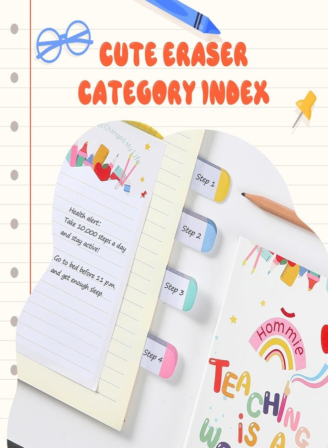 Hommie Sticky Notes Set, Teaching is A Work of Heart Divider Sticky Planner Sticky Note Teacher Appreciation Gift for School Supplies, Bible Supplies, Office Book Notes - Image 4