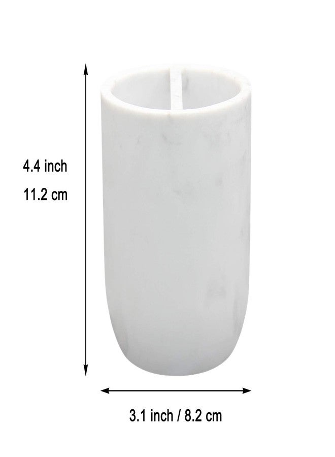 Cerpourt Toothbrush Holder Polyresin Toothbrush Organizer Stand,Multi-Functional Toothpaste Holder Makeup Brushes Cup Razors Holder for Bathroom Vanity Countertop,Ideal for Home, Hotel (Marble Style) (1Pack) - Image 3