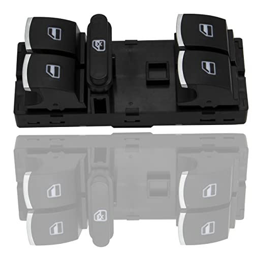 NFSpeeding Master Power Window Switch Driver Side 5ND959857 Front Left Electric Switch Control Button Panel Compatible with CC Golf Jetta Passat Tiguan Rabbit 2005-2014 - Image 2