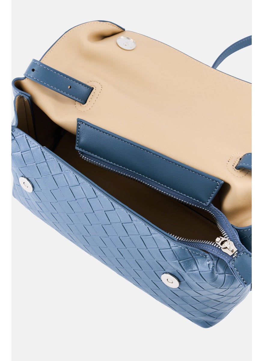 NAUTICA Women Textured Shoulder Bag With Pouch, Blue  - Image 2