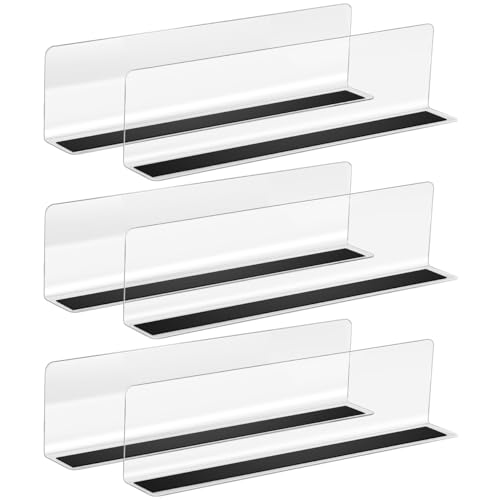 Baluue 6 Pack Shelf Dividers for Metal Shelves, Closet Shelf Divider with Magnetic Separator Organizer for Clothes, Handbags, Purses, Towels Retail Display 2.4 inch High - Image 1