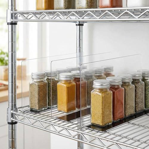 Baluue 6 Pack Shelf Dividers for Metal Shelves, Closet Shelf Divider with Magnetic Separator Organizer for Clothes, Handbags, Purses, Towels Retail Display 2.4 inch High - Image 4