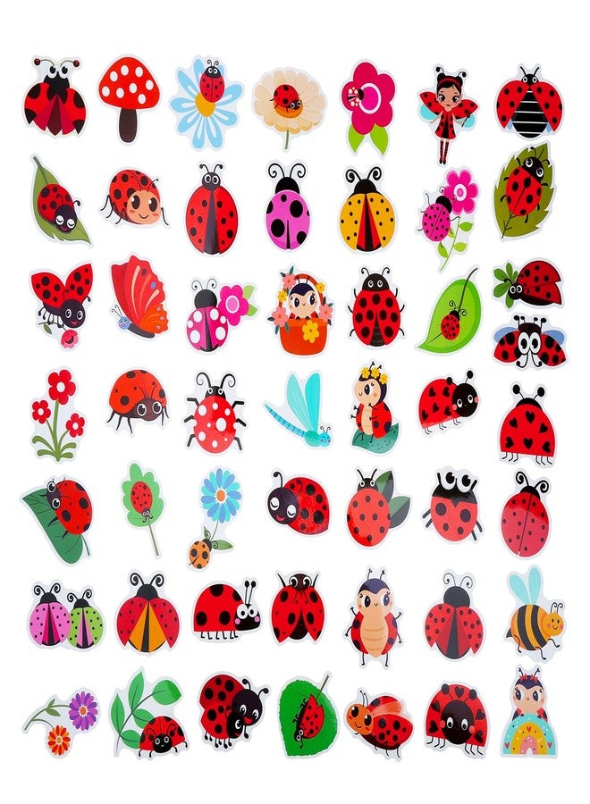 Cleverplay 100 Pack Ladybug Stickers, Lady Bug Party Favors, Birthday Decorations - Image 2