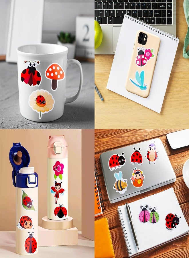 Cleverplay 100 Pack Ladybug Stickers, Lady Bug Party Favors, Birthday Decorations - Image 4