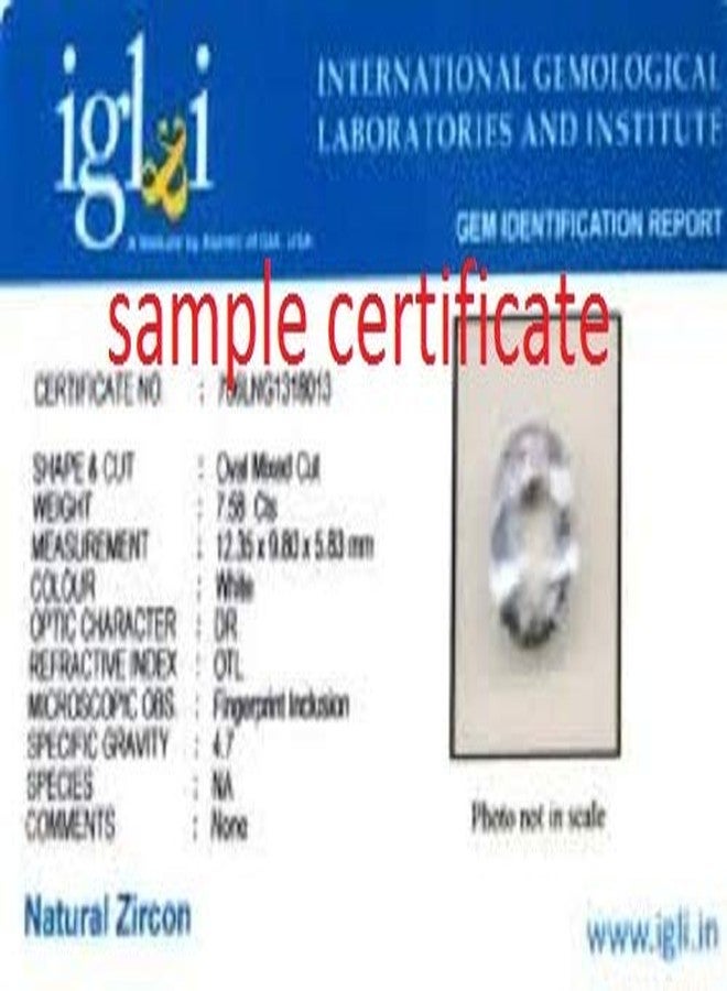 TheGalaxy 6.75 Ratti Zircone Stone with The Beauty of Natural Colourless of Gemstone with Lab Certification - Image 3