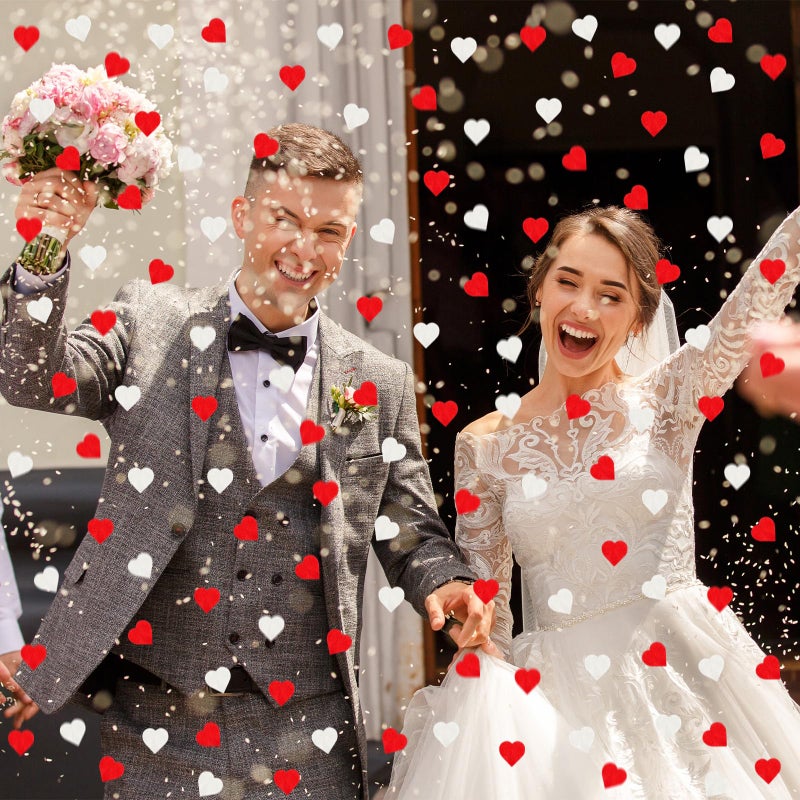 Whaline 6000 Pieces Valentine's Day Paper Confetti Red Heart Tissue Confetti Party Table Decorations for Balloon, Wedding, Holiday, Birthday - Image 3