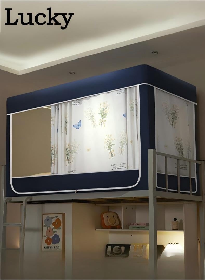 لاكي خيام مظلة السرير ستارة تعتيم ستارة خيمة سرير واحد ستارة قماش تظليل الطالب مظلة السرير ناموسية نوم الطالب حماية الخصوصية - Image 1