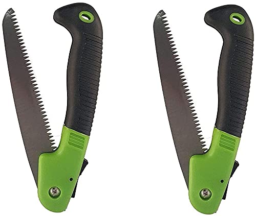 Anadi 2 Set of Folding Purner Cutter Garden Hand Powered Saw Tools Cutting Pruner Manual - Image 1