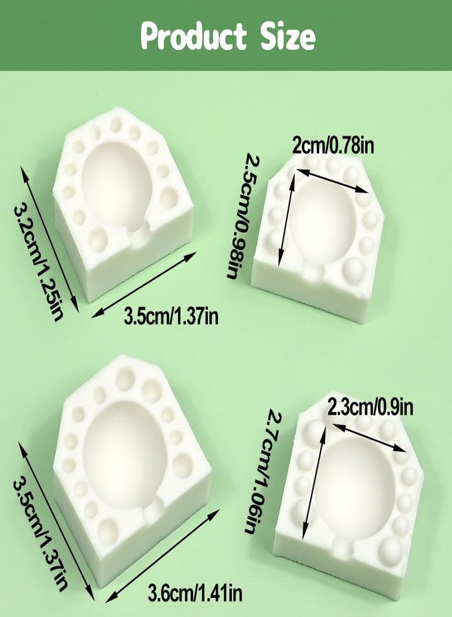 IPEWOEF 2 Pairs Round Balloon Lollipop Molds Silicone Cake Pop Mold Mini Cake Pop Molds Silicone Lollipop Mold Polymer Clay Molds 3d Fondant Molds Clay Mould Chocolate Candy Fondant Mold Diy Cake Decorations - Image 2
