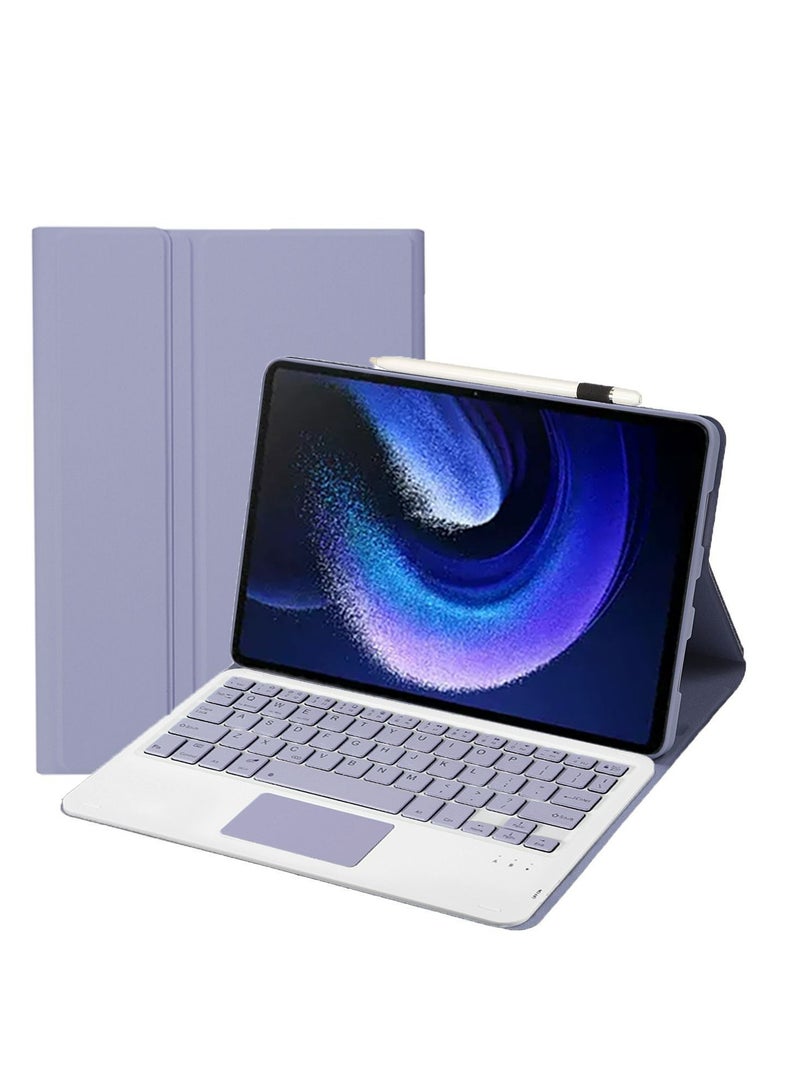 Bilingual Touch  Keyboard Case Compatible with Honor X9A /X9 Pro 11.5 inch, Magnetic Separation Touchpad Keyboard with Pencil Holder