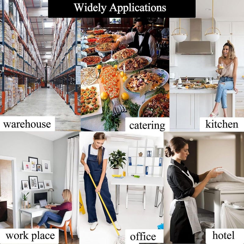 Luckam 4 Pcs Unisex Chef Hats Adjustable Kitchen Cooking Caps with Breathable Mesh Top(White) - Image 4