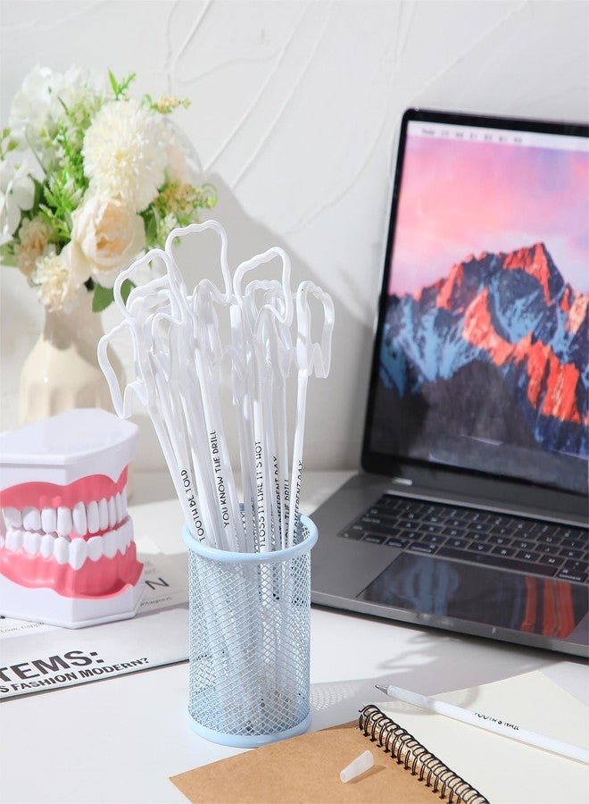 Spakon 30 Pcs Dental Hygienist Appreciation Gifts Dental Assistant Accessories Tooth Pens Bulk Funny Tooth Shaped Dentist Ballpoint Pens Black Ink Nurse Gift for Women Men Dentist - Image 4