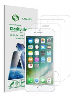 CATANES 3 Pack For Apple iPhone 8 Plus and iPhone 7 Plus Tempered Glass Screen Protector With Easy Installation Tray Anti Scratch Bubble Free  - Image 1