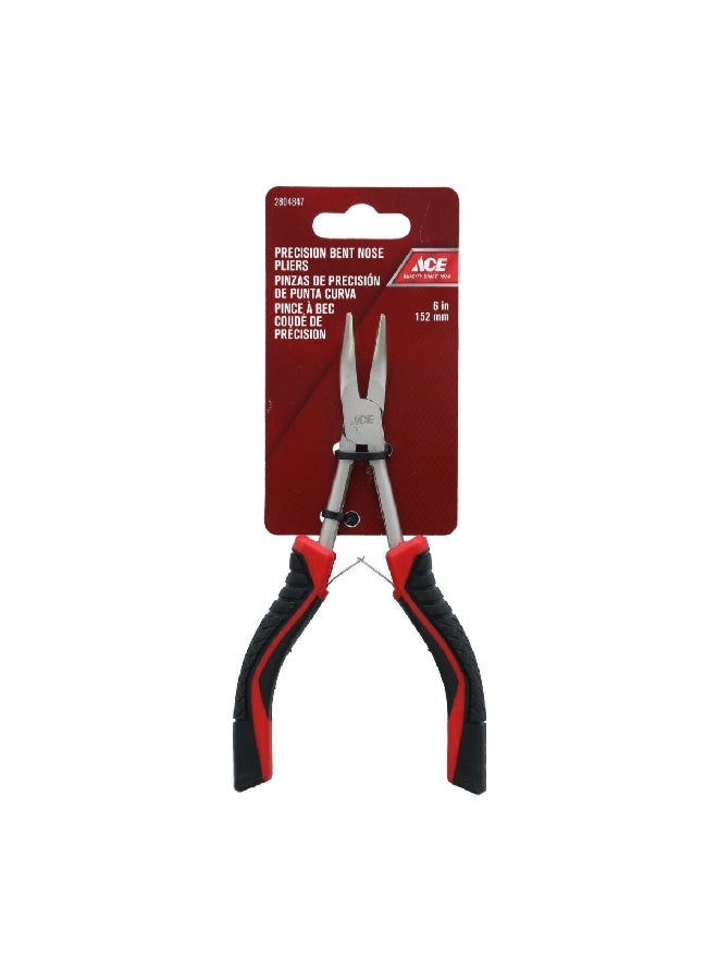ACE Precision Bent Nose Plier with TPR Handle Multicolour 6 Inch XM18010380 - Image 1