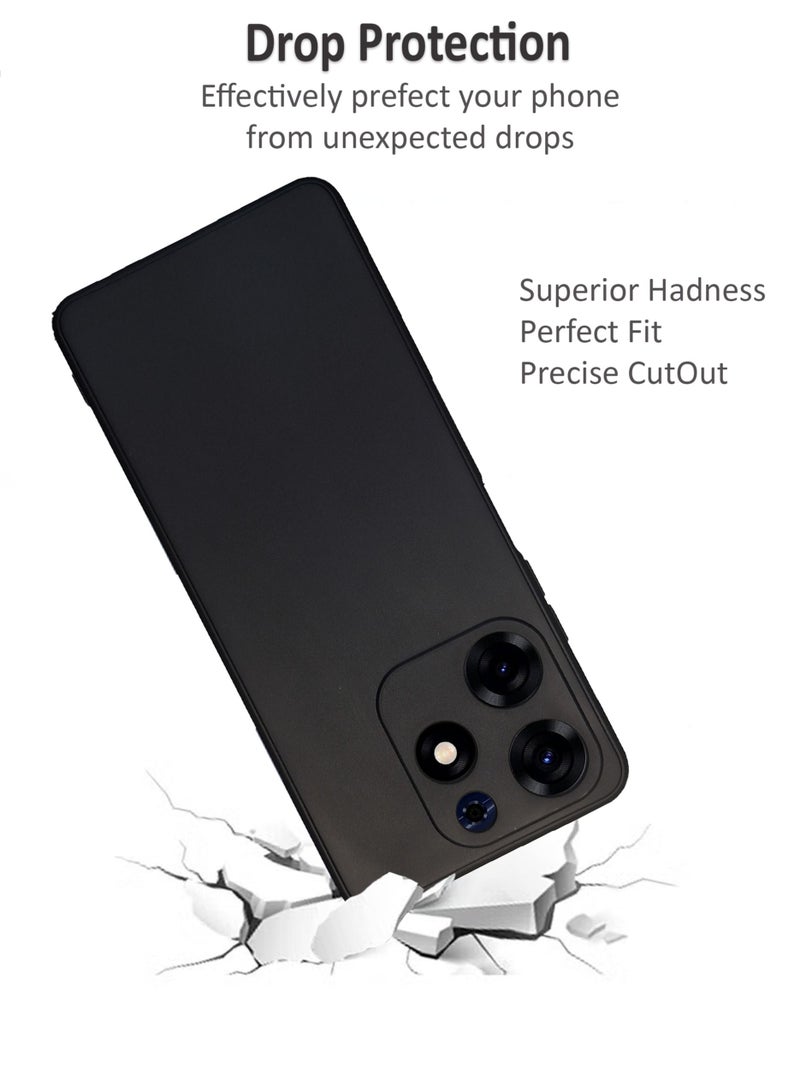 Waldic Silicone Protective Back Case Cover For Tecno Spark 11 Pro - Black  - Image 2