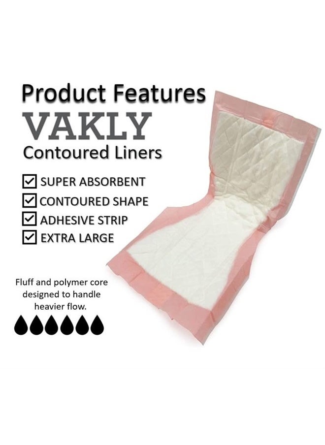 Vakly Extra Large Super-Absorbent Contoured Hospital Style Pad Liners [Pack of 40] 7" Wide X 14" Long - Maternity Pads for Heavier Post Birth Protection - Incontinence Liners (40)  - Image 2
