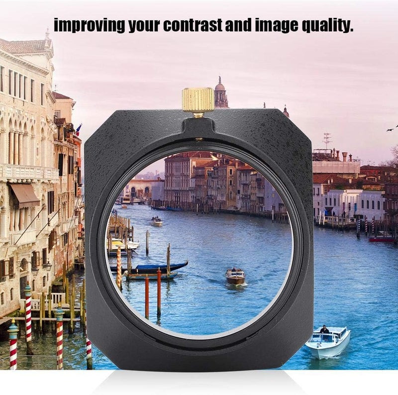 klarako Camera Lens Filter 49mm Universal Square Lens Hood Shade DV Lens Hood with Screw Mount for DV Camcorder Digital Video Camera Lens Filter or Barrel Thread - Image 3