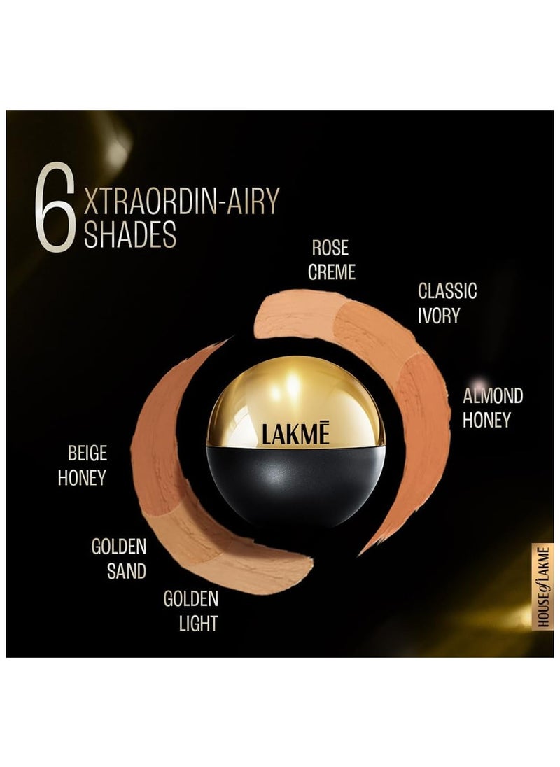 LAKME Xtraordin-airy Mattereal Mousse Foundation, 03 Golden Sand 25g  - Image 5