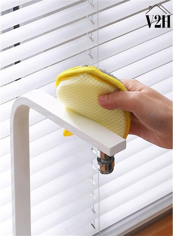 V2H 2 in 1 Stainless Steel with Sponges Scrubber Double Side Dishwashing Scrub for Pots & Pans | Kitchens | Bathroom | Tableware Dish | Tough Cleaning(Set of 1) - Image 3