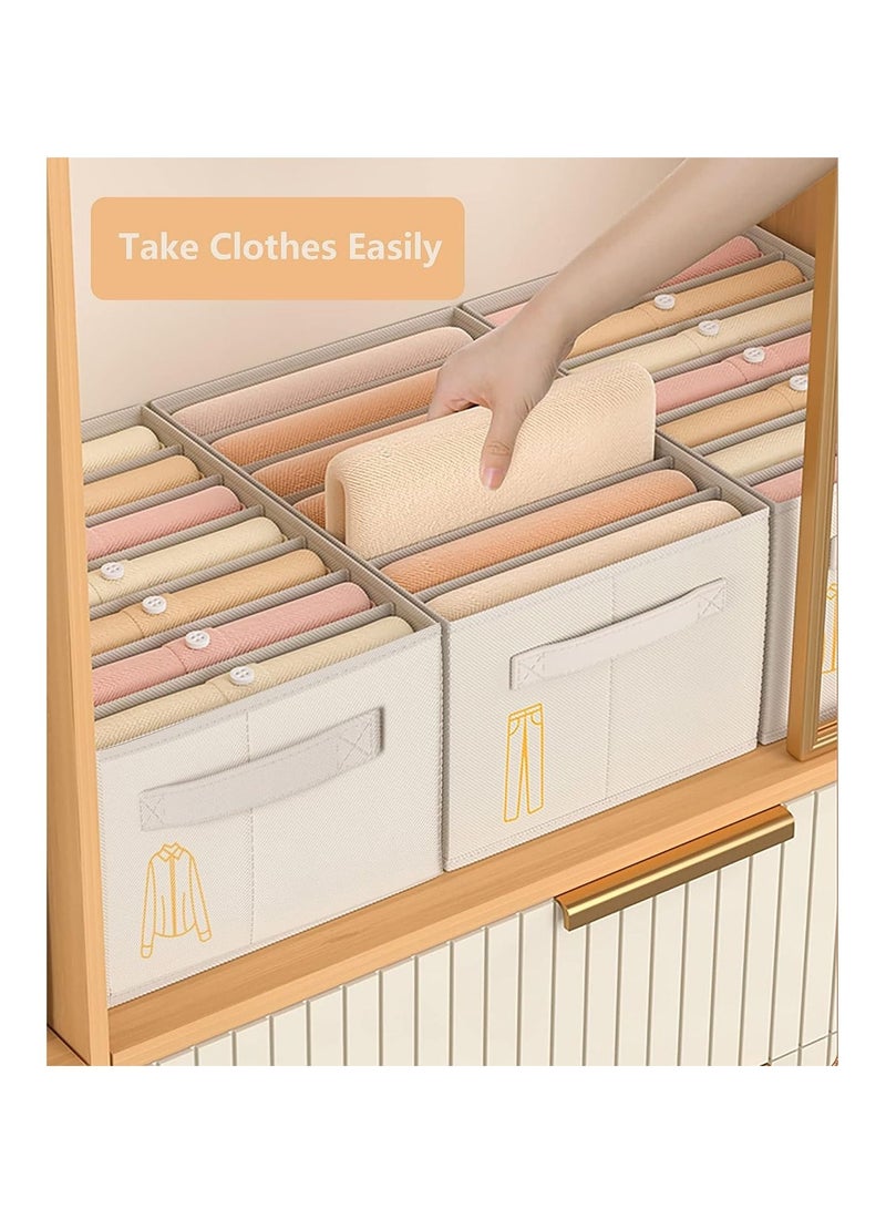 SYOSI Drawer Organizers for Clothing - 2PCS Wardrobe Clothes Organizer with Multiple Grids, Foldable Underwear Drawer Organizers for Neat Closet Storage of Jeans, Sweaters, Hoodies, and More  - Image 4