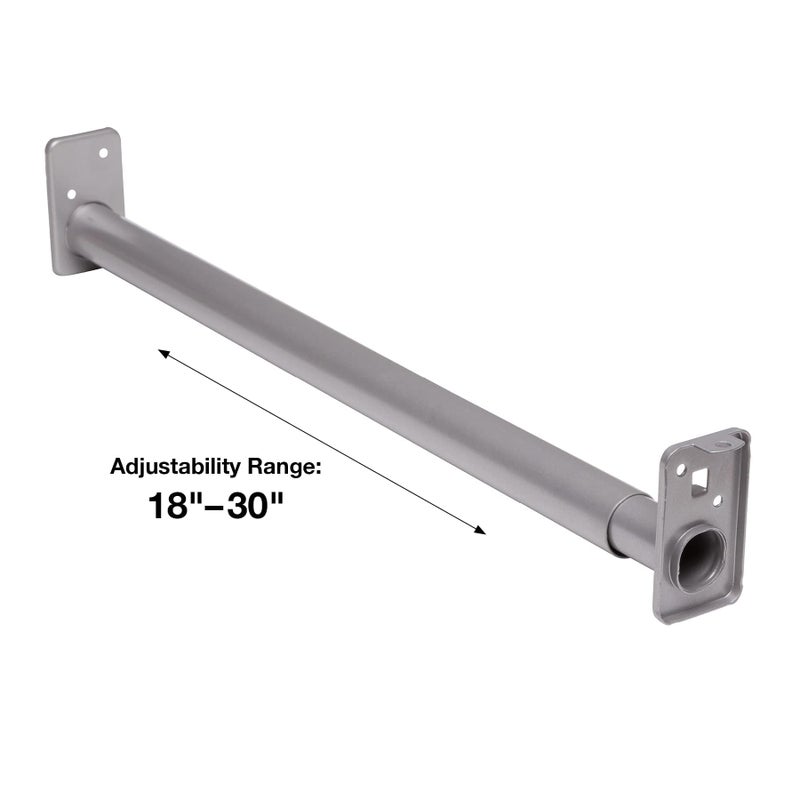 Knape & Vogt Closet Pro HD RP0022-18/30 Adjustable Closet Rod, 18-Inch to 30-Inch, Platinum - Image 2