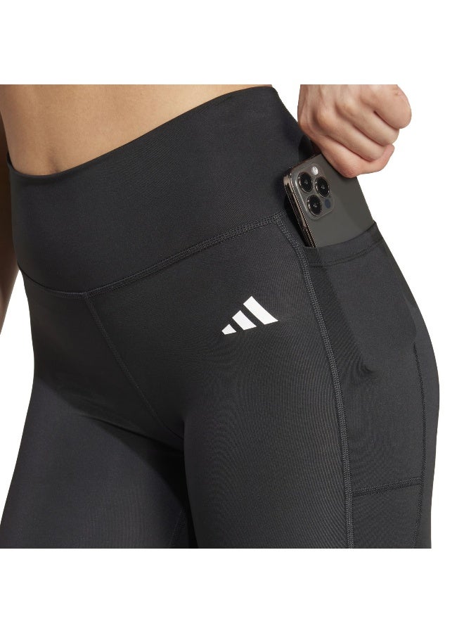 Adidas Opt Ess St 1/1 Black Training Tights For Women 2XS - Image 5