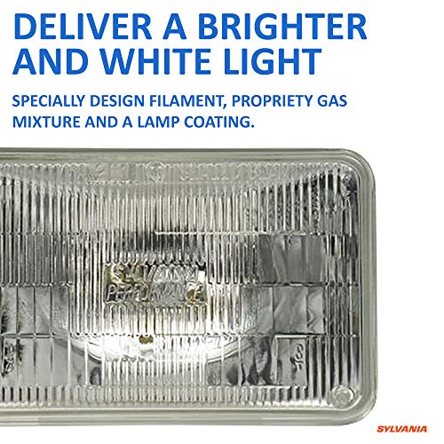 SYLVANIA - H4666 SilverStar Sealed Beam Headlight - High Performance Halogen Headlight Replacement (100x165), Brighter & Whiter Light for Added Clarity Downroad and Sideroad, (Contains 1 Bulb) - Image 4