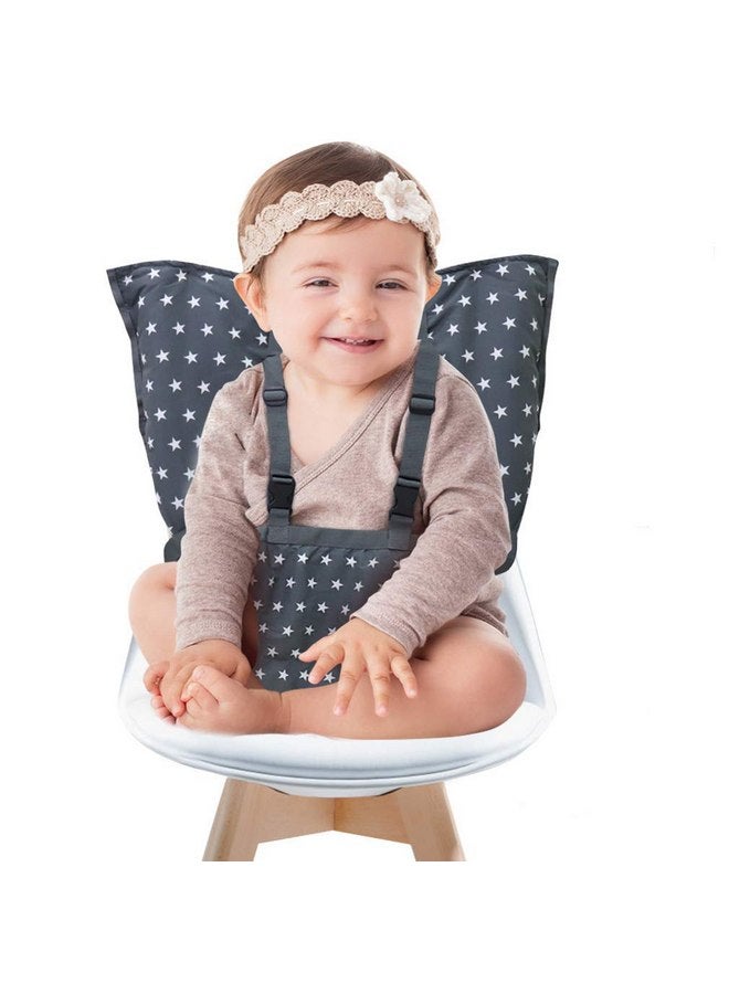 MINGRI Portable Baby High Chair Safety Seat Harness for Toddler, Baby Travel Essential Easy High Booster Seat Cover for Infant Eating Feeding Camping with Adjustable Straps Shoulder Belt,Holds Up to 38lbs. - Image 1