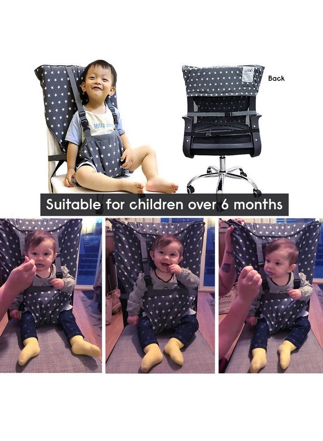 MINGRI Portable Baby High Chair Safety Seat Harness for Toddler, Baby Travel Essential Easy High Booster Seat Cover for Infant Eating Feeding Camping with Adjustable Straps Shoulder Belt,Holds Up to 38lbs. - Image 3