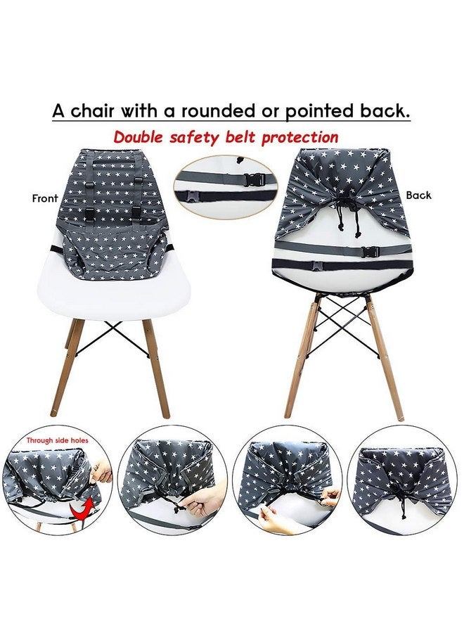 MINGRI Portable Baby High Chair Safety Seat Harness for Toddler, Baby Travel Essential Easy High Booster Seat Cover for Infant Eating Feeding Camping with Adjustable Straps Shoulder Belt,Holds Up to 38lbs. - Image 4