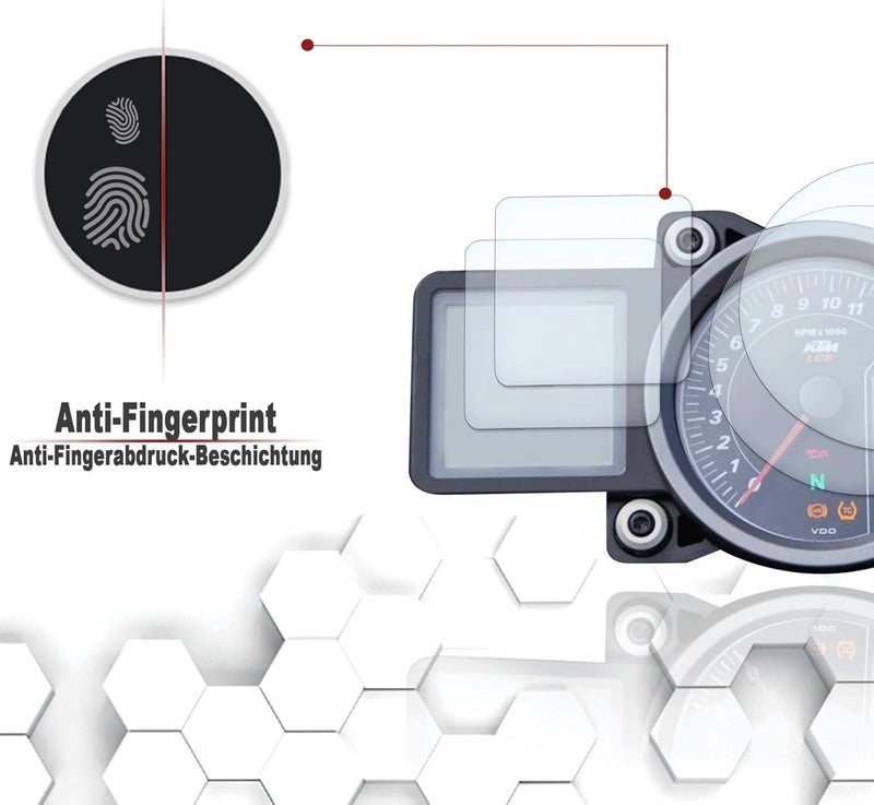 Vuzmode Motorcycle Cluster Scratch Protection Film (5 PCS) - Image 2