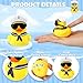 Shappy 100 Pcs Cruise Duck Bulk with Sunglasses Sets 2 x 19 x 24 Inch Mini Sailing Rubber Ducks Summer Ship Toy Squeaky Party Duckies for Birthday Favors Yellow - Image 4