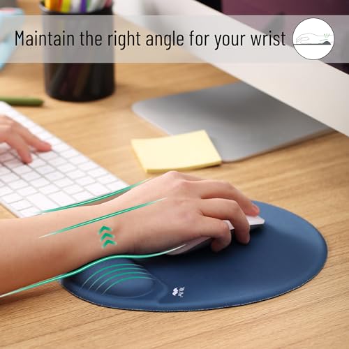 Mr. Pen Mr Pen Ergonomic Mouse Pad with Wrist Rest Breathable Fabric with Memory Foam Cushion NonSlip Rubber Base Gel Mouse Pad with Wrist Support - Image 3