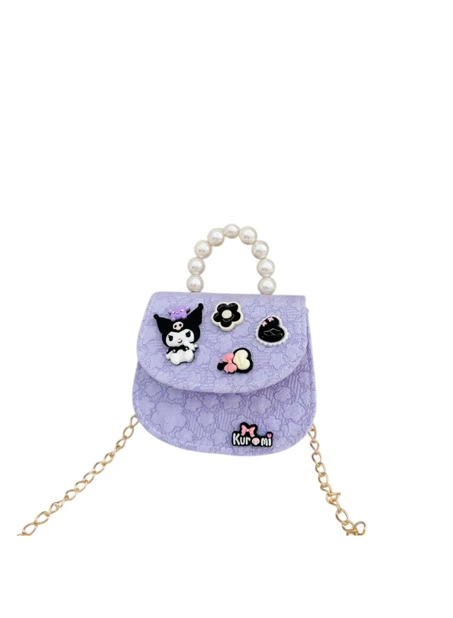 Bidani Purple Pearl-Handle Mini Bag