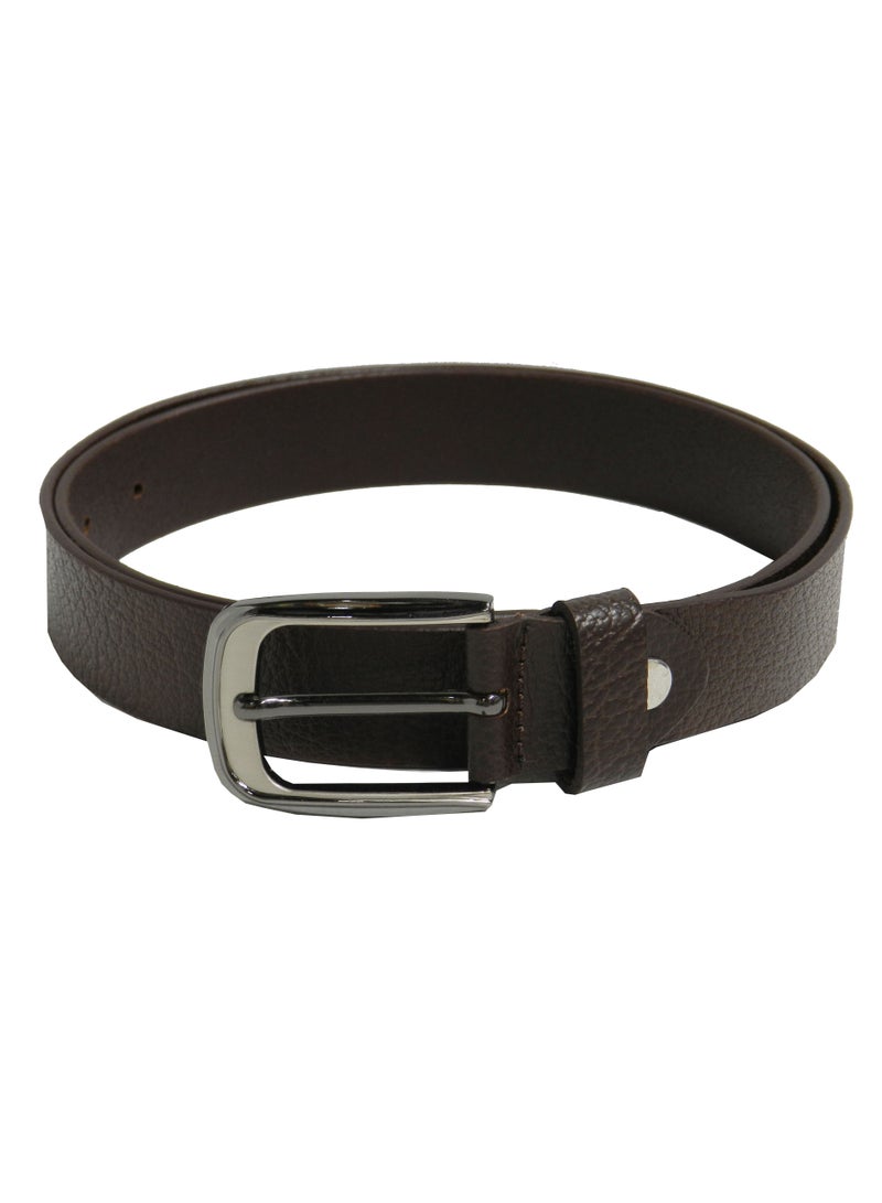 LAVERI LEATHER GENUINE LEATHER 30 MM FROMAL BELT FOR UNISEX IN BROWN  - Image 3