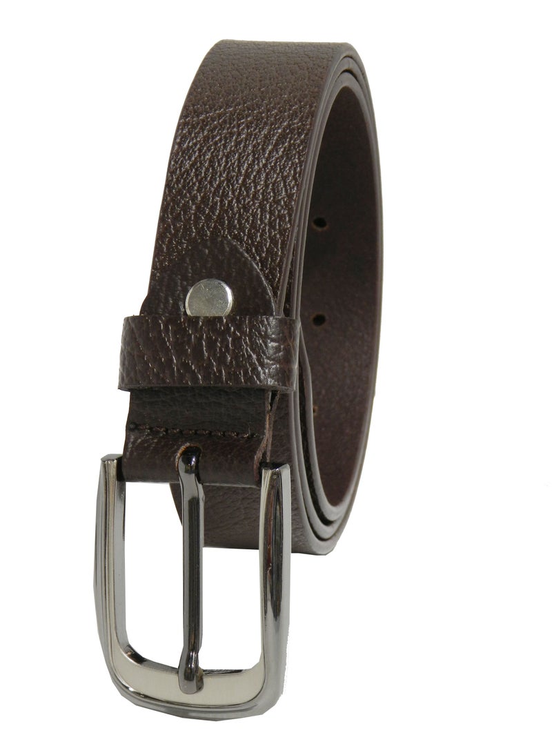LAVERI LEATHER GENUINE LEATHER 30 MM FROMAL BELT FOR UNISEX IN BROWN  - Image 4