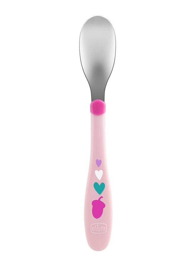 Chicco Metal Cutlery Girl (Pink) - Image 3