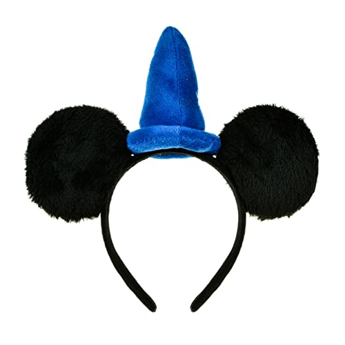 A Miaow Horn Flower Headpiece Black Mouse Ears Headband MM Butterfly Hair Hoop Halloween Park Women Adults Costume Photo Shoot (Blue Moon Stars) - Image 3