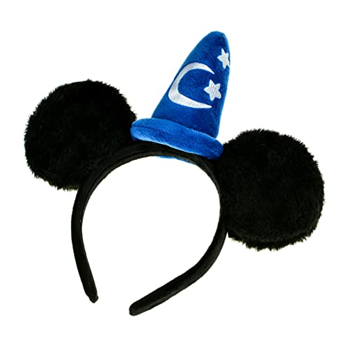 A Miaow Horn Flower Headpiece Black Mouse Ears Headband MM Butterfly Hair Hoop Halloween Park Women Adults Costume Photo Shoot (Blue Moon Stars) - Image 4