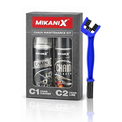 MIKANIX Bike Chain Lubricant and Chain Cleaner Spray with Cleaning Brush for Motorcycle and Bicycle (1000 ml) - Image 1