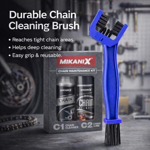 MIKANIX Bike Chain Lubricant and Chain Cleaner Spray with Cleaning Brush for Motorcycle and Bicycle (1000 ml) - Image 5