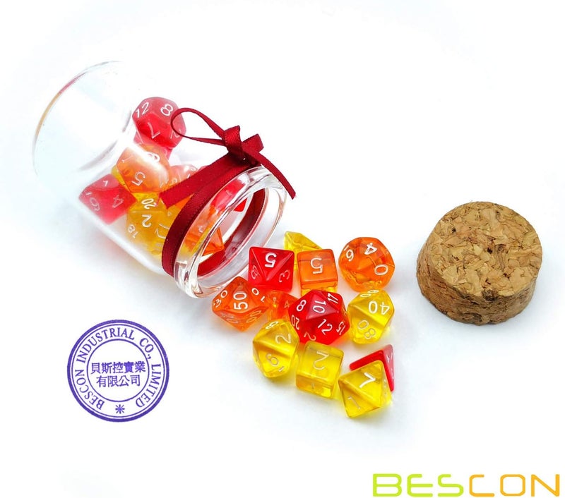 Bescon Mini Dice Gem Set 21pcs -21 Gem Mini Polyhedral Dice, 3 Colors in Complete Set of 7, Miniature 10MM Dice Size - Image 5